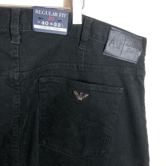 NWT Armani Jeans J21 Regular Fit Black W40 x L32 - Picture 7 of 8